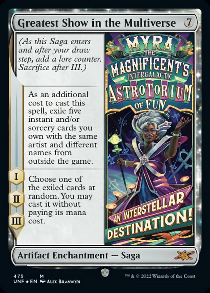 Greatest Show in the Multiverse (Galaxy Foil) [Unfinity] Magic: The Gathering