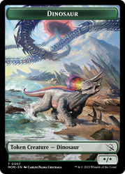 Treasure (21) // Dinosaur Double-Sided Token [March of the Machine Tokens] Magic: The Gathering