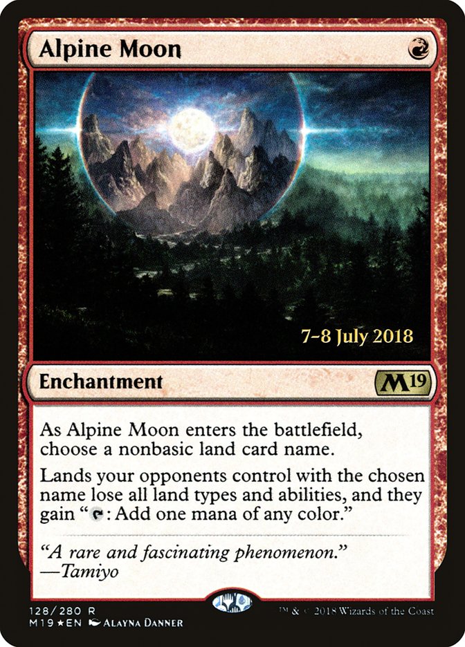Alpine Moon [Core Set 2019 Prerelease Promos] Magic: The Gathering