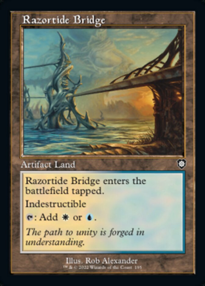 Razortide Bridge (Retro) [The Brothers' War Commander] Magic: The Gathering