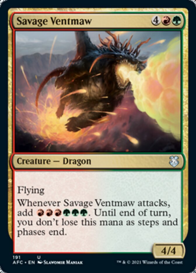 Savage Ventmaw [Dungeons & Dragons: Adventures in the Forgotten Realms Commander] Magic: The Gathering