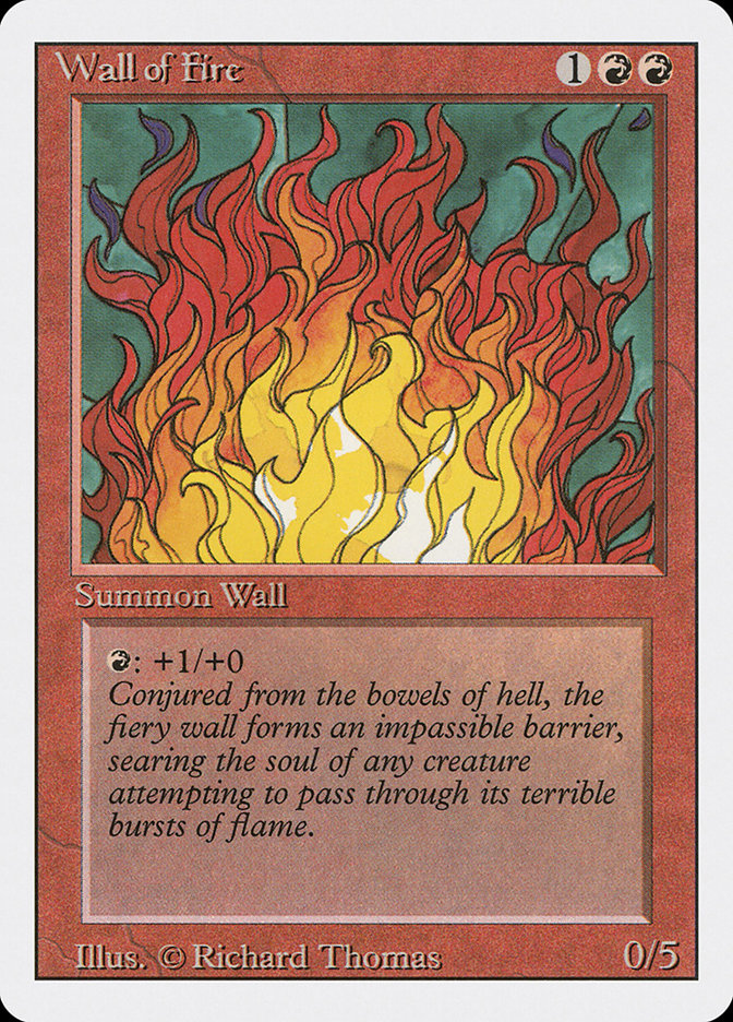 Wall of Fire [Revised Edition] Magic: The Gathering