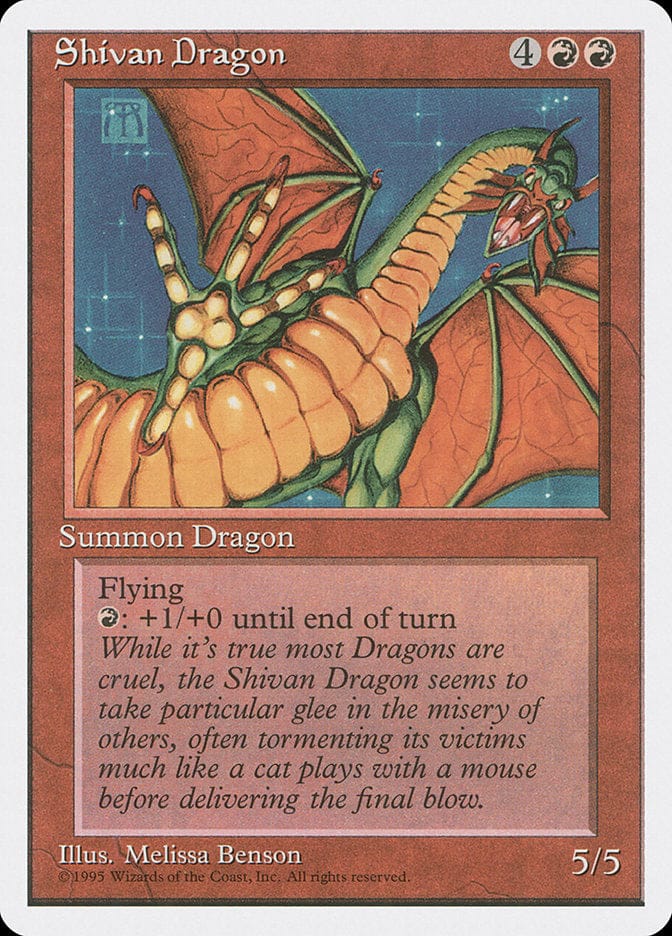 Shivan Dragon [Fourth Edition] Magic: The Gathering