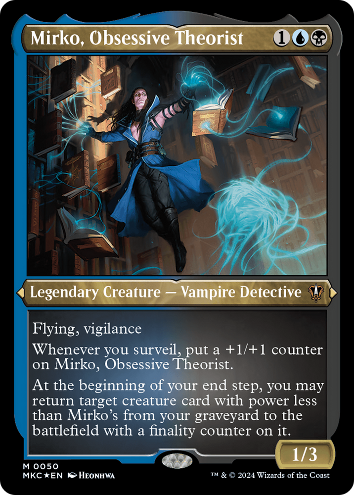 Mirko, Obsessive Theorist (Display Commander) [Murders at Karlov Manor Commander] Magic: The Gathering
