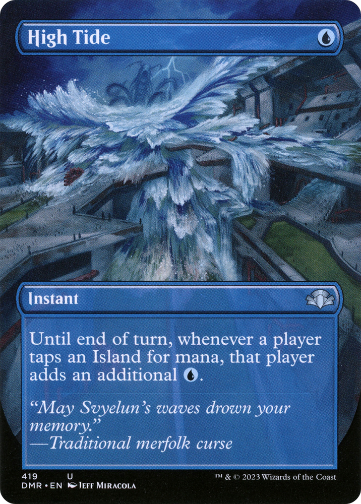 High Tide (Borderless Alternate Art) [Dominaria Remastered] Magic: The Gathering