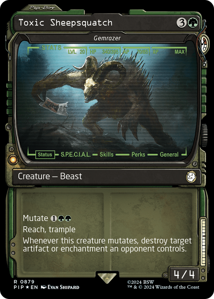 Toxic Sheepsquatch - Gemrazer (Showcase) (Surge Foil) [Fallout] Magic: The Gathering