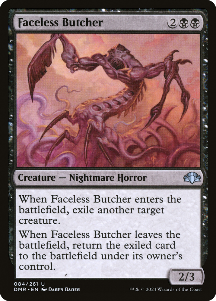 Faceless Butcher [Dominaria Remastered] Magic: The Gathering