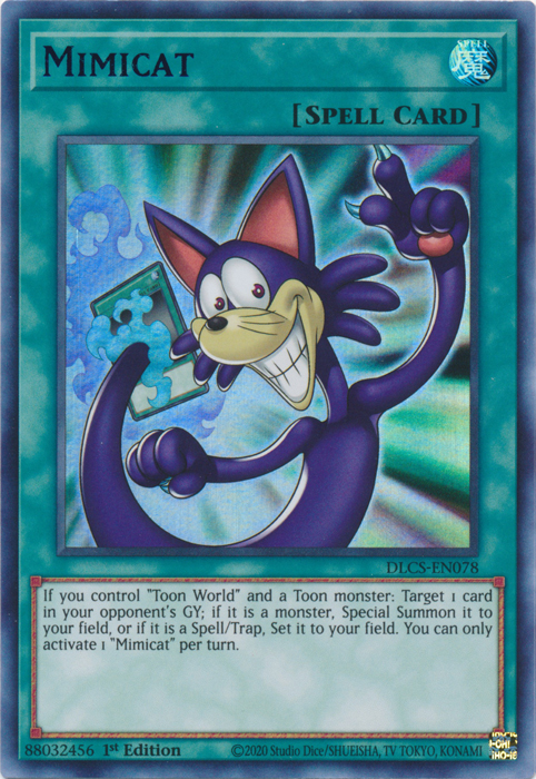 Mimicat (Blue) [DLCS-EN078] Ultra Rare - Yugioh Cards For Your TCG Needs!