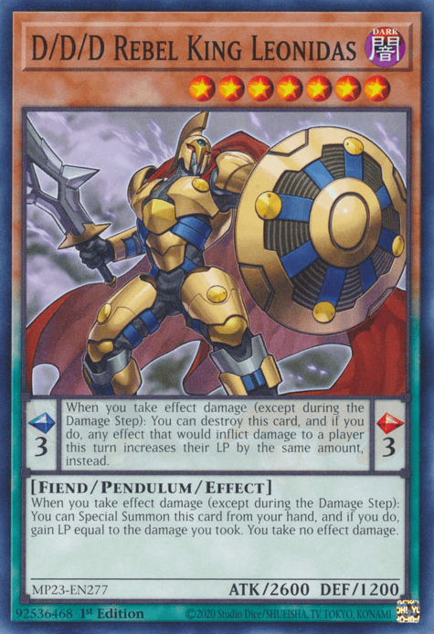 D/D/D Rebel King Leonidas [MP23-EN277] Common - Yugioh Cards For Your TCG Needs!