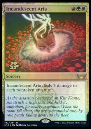 Incandescent Aria [Streets of New Capenna Prerelease Promos] Magic: The Gathering