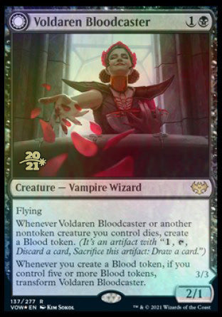 Voldaren Bloodcaster // Bloodbat Summoner [Innistrad: Crimson Vow Prerelease Promos] Magic: The Gathering