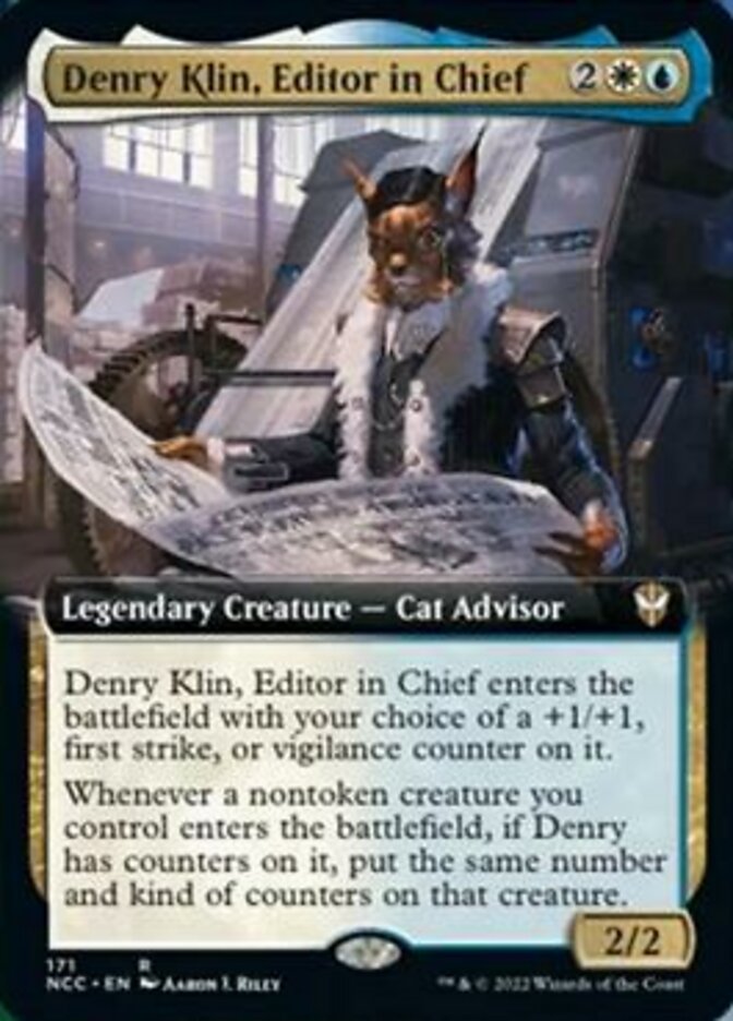 Denry Klin, Editor in Chief (Extended Art) [Streets of New Capenna Commander] Magic: The Gathering