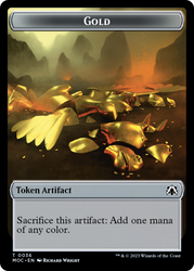 Thopter // Gold Double-Sided Token [March of the Machine Commander Tokens] Magic: The Gathering