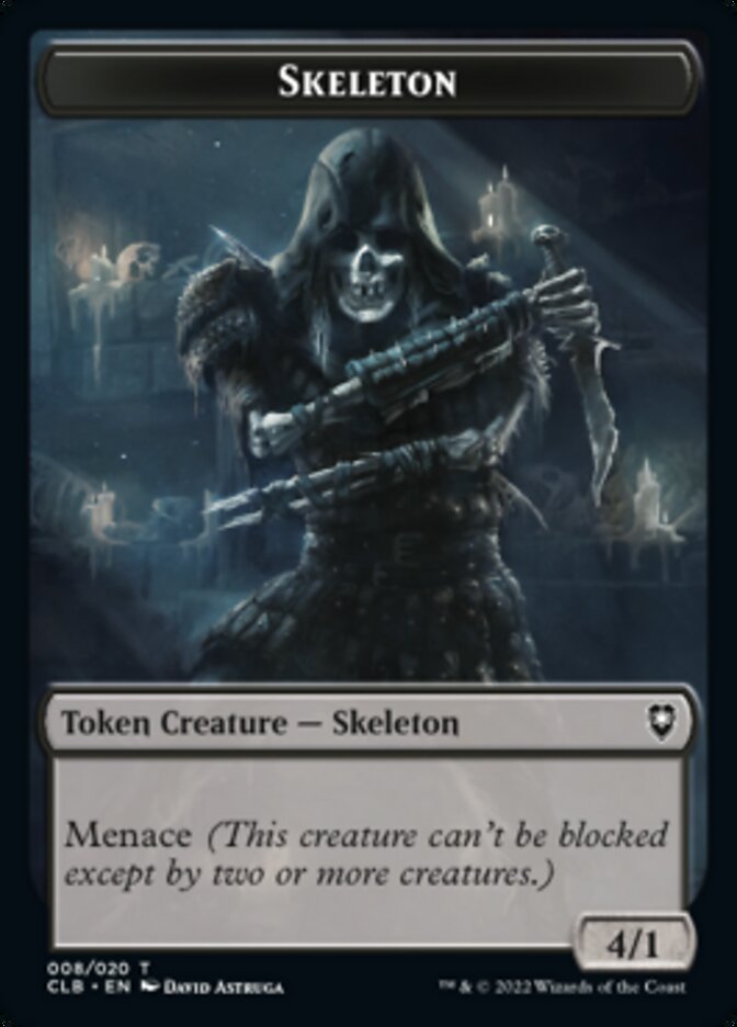 Skeleton Token [Commander Legends: Battle for Baldur's Gate Tokens] Magic: The Gathering