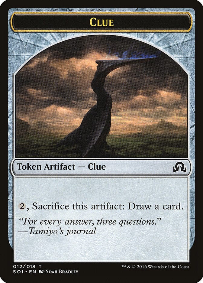 Clue Token (012/018) [Shadows over Innistrad Tokens] Magic: The Gathering