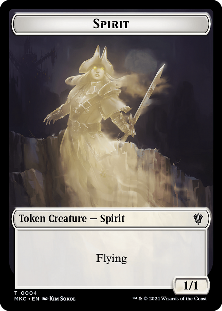 Spirit // Phyrexian Germ Double-Sided Token [Murders at Karlov Manor Commander Tokens] Magic: The Gathering