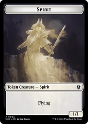 Spirit // Phyrexian Germ Double-Sided Token [Murders at Karlov Manor Commander Tokens] Magic: The Gathering