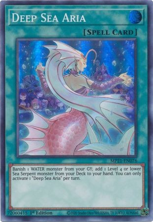Deep Sea Aria [MP21-EN076] Super Rare - Yugioh Cards For Your TCG Needs!