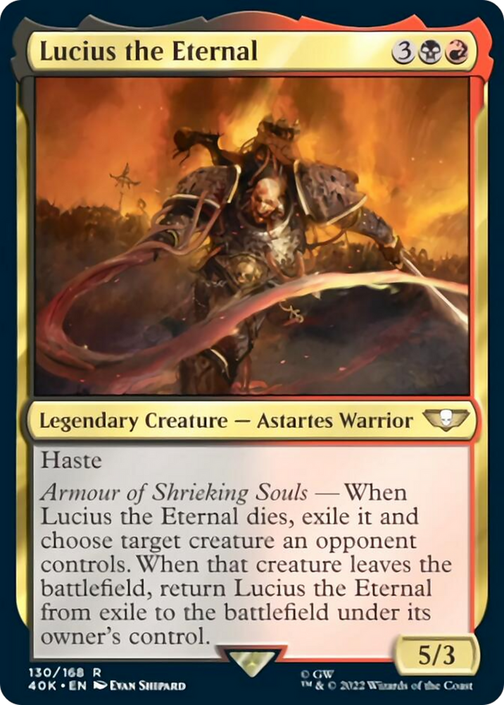 Lucius the Eternal (Surge Foil) [Warhammer 40,000] Magic: The Gathering