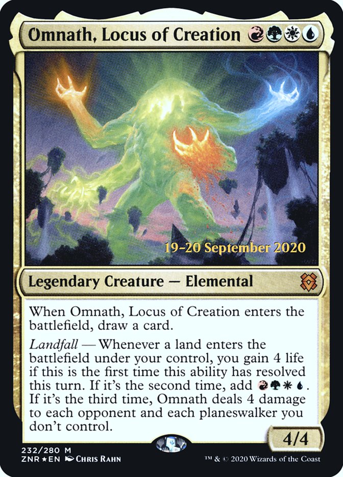 Omnath, Locus of Creation [Zendikar Rising Prerelease Promos] Magic: The Gathering