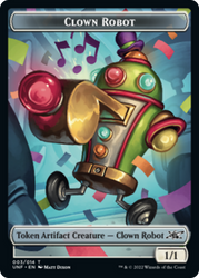 Clown Robot (003) // Treasure (012) Double-Sided Token [Unfinity Tokens] Magic: The Gathering