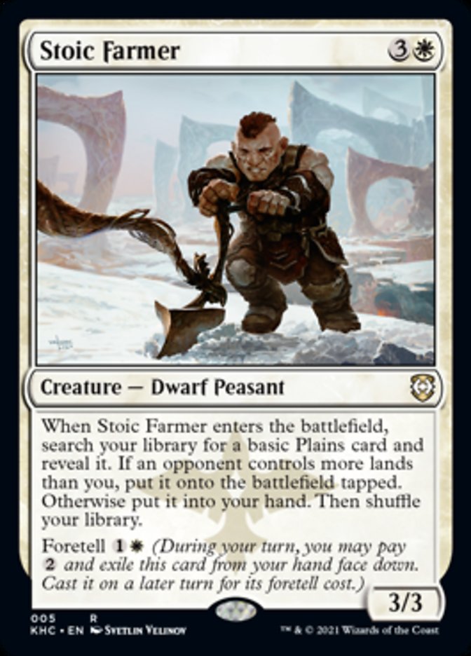 Stoic Farmer [Kaldheim Commander] Magic: The Gathering