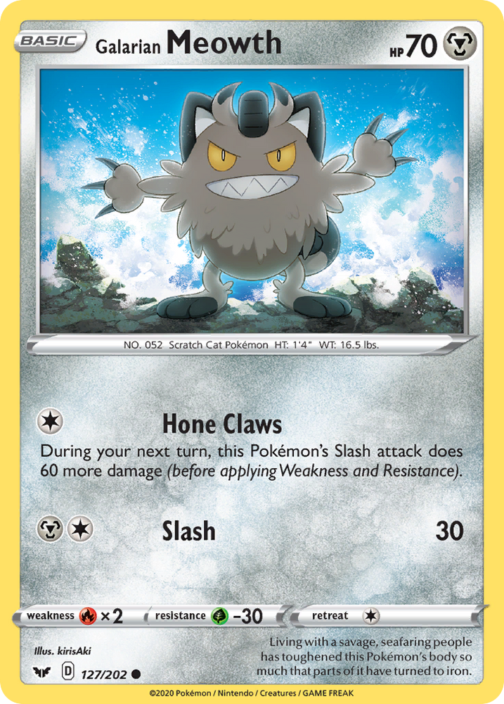 Galarian Meowth (127/202) [Sword & Shield: Base Set] Pokémon