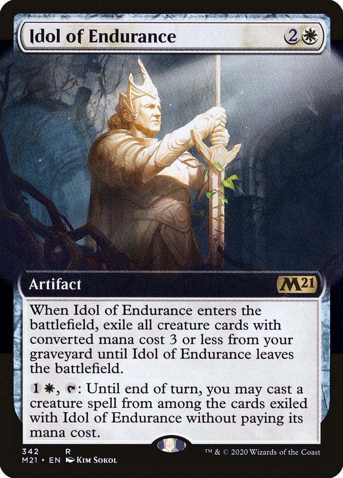 Idol of Endurance (Extended Art) [Core Set 2021] Magic: The Gathering
