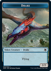 Soldier // Drake Double-Sided Token [Game Night: Free-for-All Tokens] Magic: The Gathering