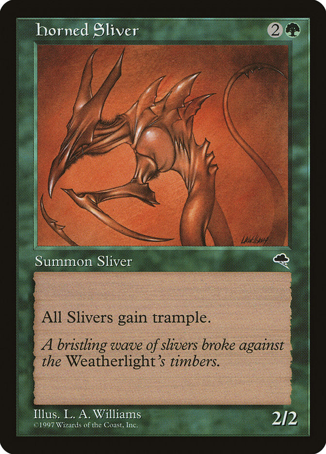 Horned Sliver [Tempest] Magic: The Gathering