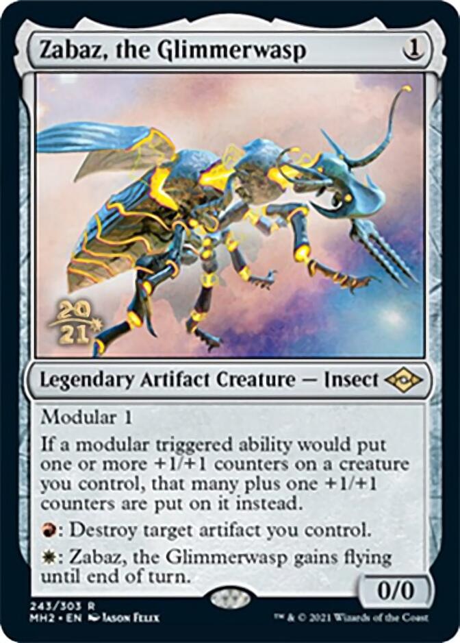 Zabaz, the Glimmerwasp [Modern Horizons 2 Prerelease Promos] Magic: The Gathering