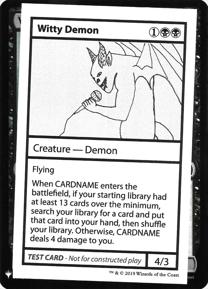 Witty Demon [Mystery Booster Playtest Cards] Magic: The Gathering