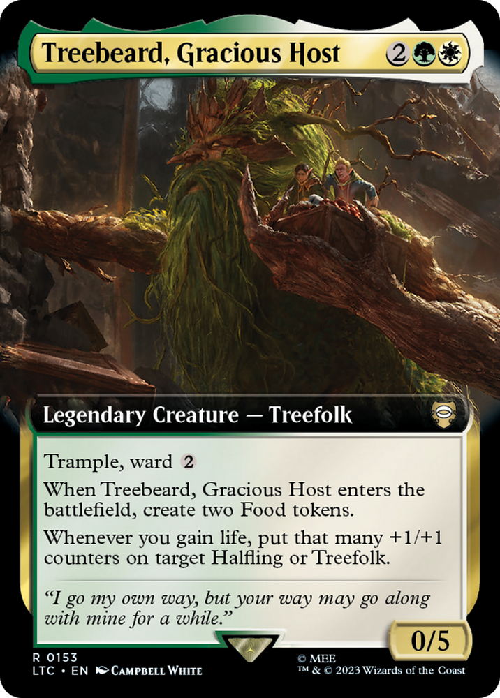 Treebeard, Gracious Host (Extended Art) [The Lord of the Rings: Tales of Middle-Earth Commander] Magic: The Gathering