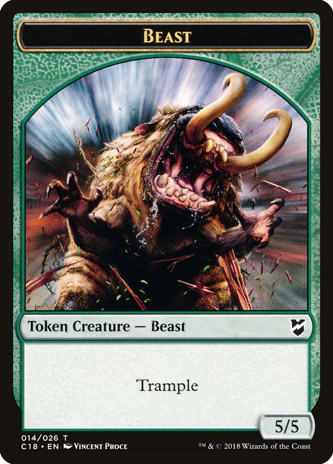 Beast Token (014/026) [Commander 2018 Tokens] Magic: The Gathering