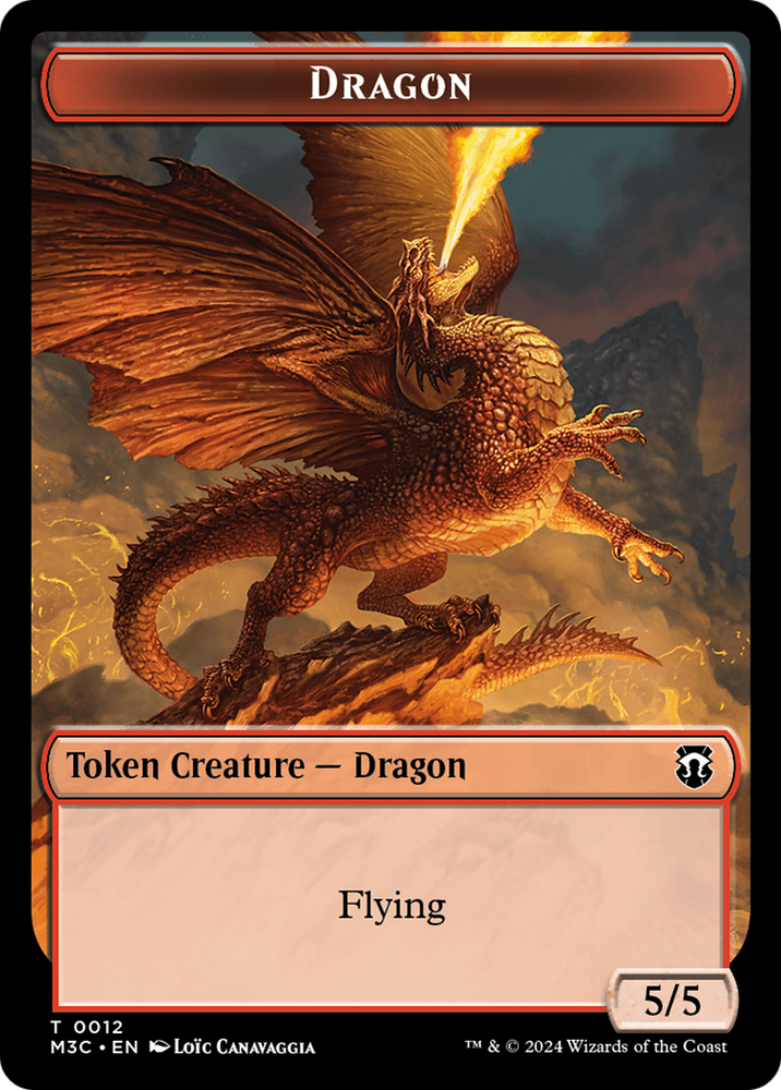Dragon // Shapeshifter (0008) Double-Sided Token [Modern Horizons 3 Commander Tokens] Magic: The Gathering