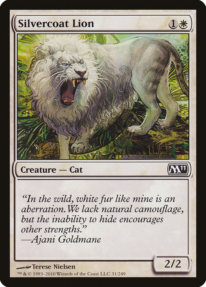 Silvercoat Lion [Magic 2011] Magic: The Gathering