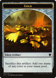 Dragon (006) // Gold Double-Sided Token [Commander 2017 Tokens] Magic: The Gathering