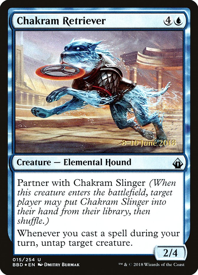 Chakram Retriever (Prerelease) [Battlebond Prerelease Promos] Magic: The Gathering