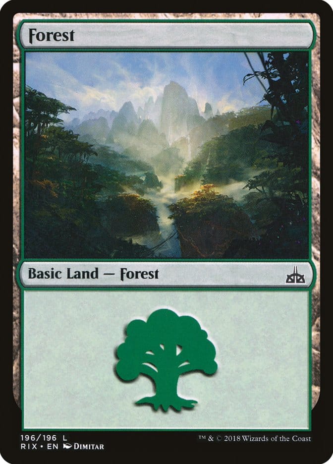 Forest (196) [Rivals of Ixalan] Magic: The Gathering