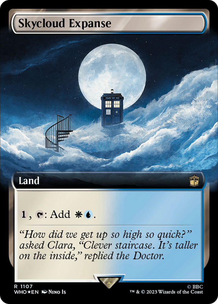 Skycloud Expanse (Extended Art) (Surge Foil) [Doctor Who] Magic: The Gathering