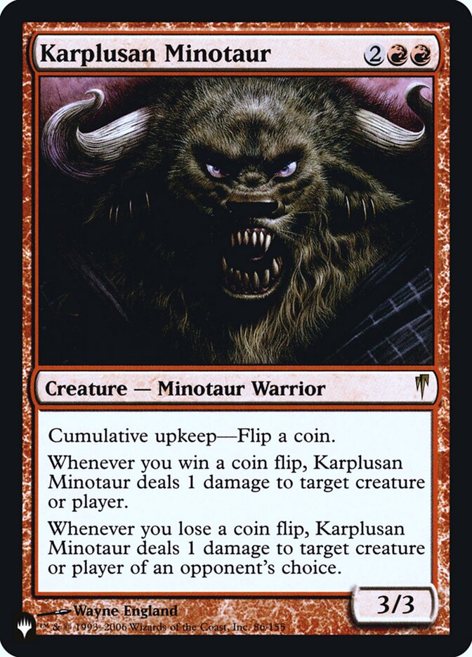 Karplusan Minotaur [Secret Lair: Heads I Win, Tails You Lose] Magic: The Gathering