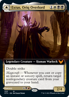 Extus, Oriq Overlord // Awaken the Blood Avatar (Extended Art) [Strixhaven: School of Mages] Magic: The Gathering