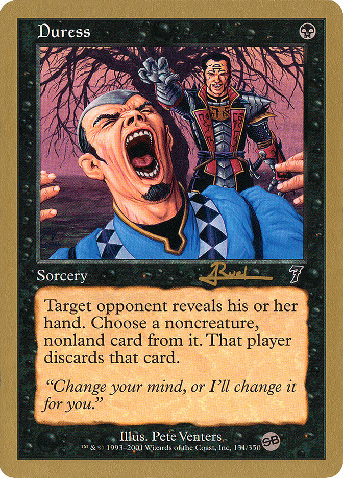 Duress (Antoine Ruel) (SB) [World Championship Decks 2001] Magic: The Gathering