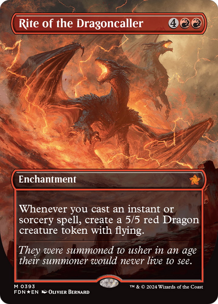 Rite of the Dragoncaller (Mana Foil) [Foundations] Magic: The Gathering