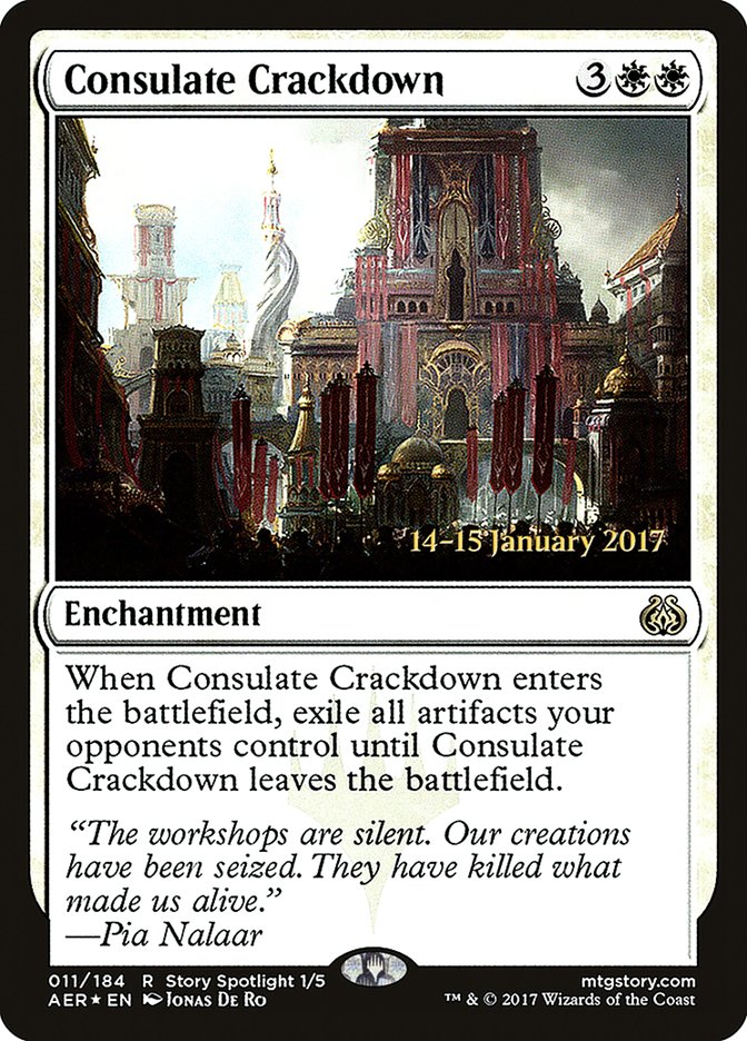 Consulate Crackdown [Aether Revolt Prerelease Promos] Magic: The Gathering