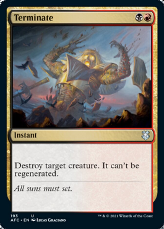 Terminate [Dungeons & Dragons: Adventures in the Forgotten Realms Commander] Magic: The Gathering