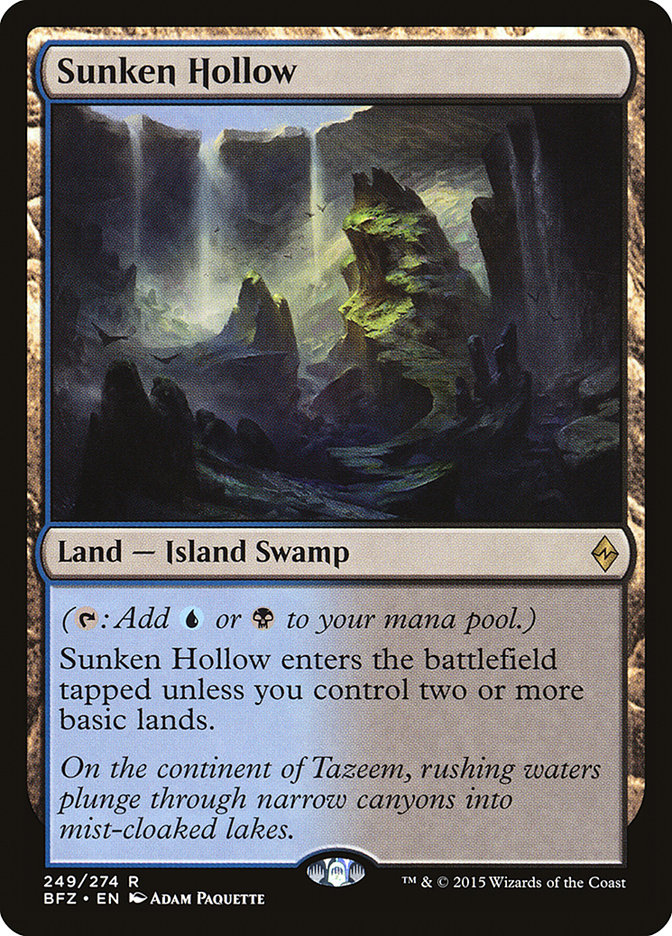 Sunken Hollow [Battle for Zendikar] Magic: The Gathering
