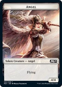 Angel // Saproling Double-Sided Token [Core Set 2021 Tokens] Magic: The Gathering