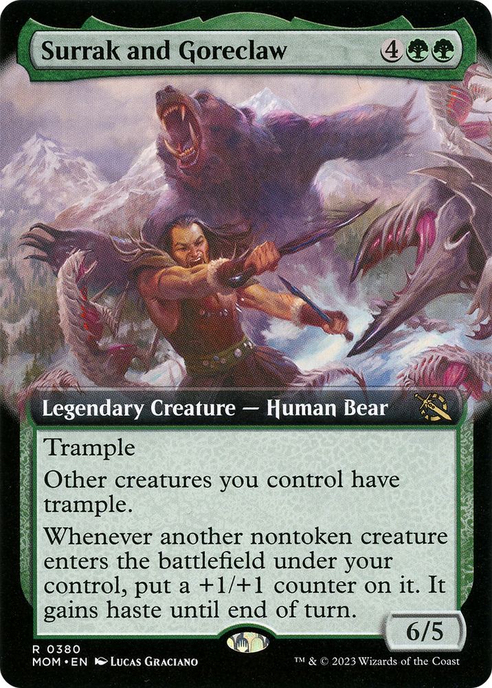 Surrak and Goreclaw (Extended Art) [March of the Machine] Magic: The Gathering