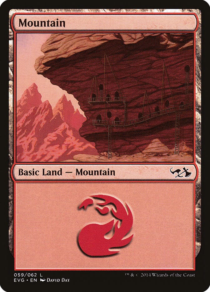 Mountain (59) (Elves vs. Goblins) [Duel Decks Anthology] Magic: The Gathering